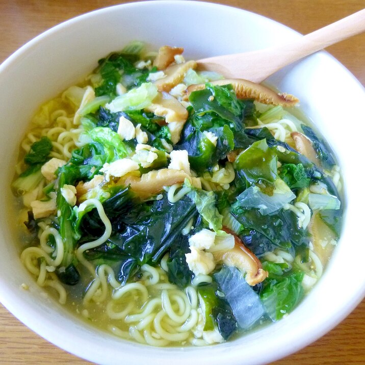 野菜鶏塩ラーメンとろみ付け